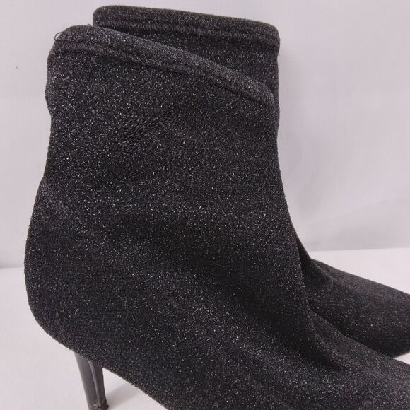 Jones New York Marcia Black Glitter Ankle Boots Witchcore Womens Size 7 - Picture 3 of 14